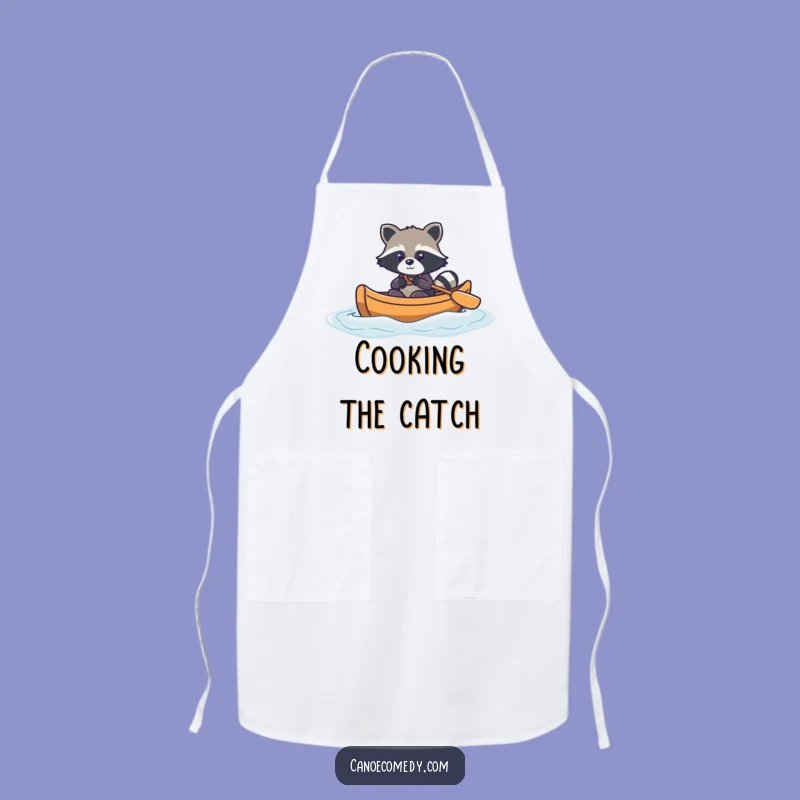 Funny Kawaii Raccoon Apron - Canoe Adventure Kitchen Fun & Cute Gift