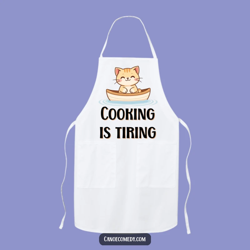 Funny Cat Floating Canoe Apron: Cook with Feline Grace and Humor