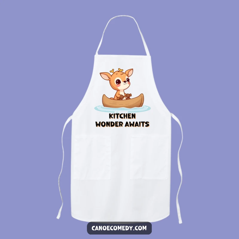Funny Deer Wonder Canoe Apron: Cook with Curiosity and Charm
