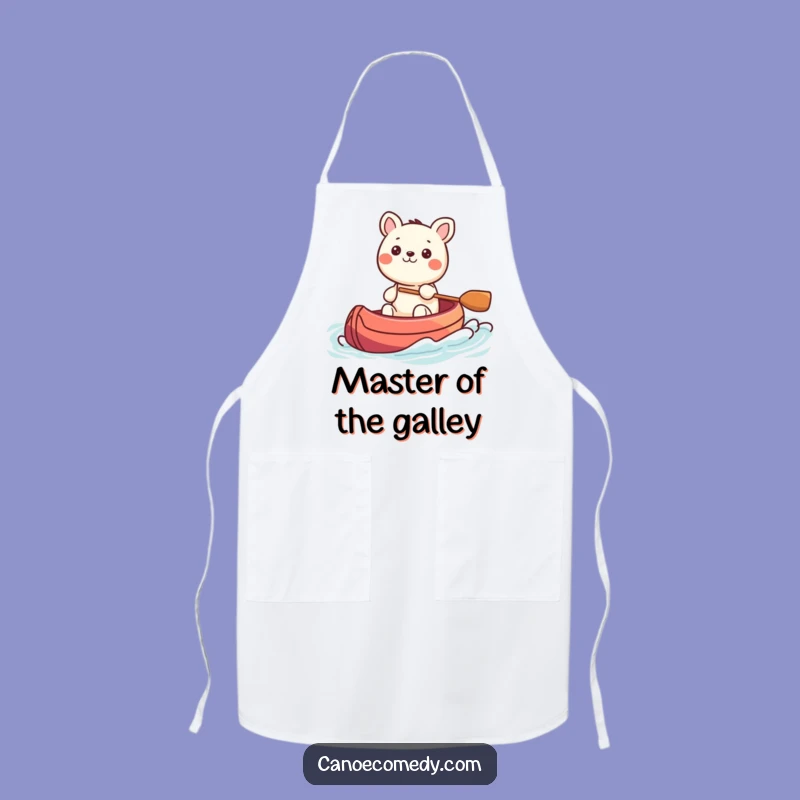 Funny Kawaii Animal Steering Canoe Apron, Chef Gift for Calm Cooks