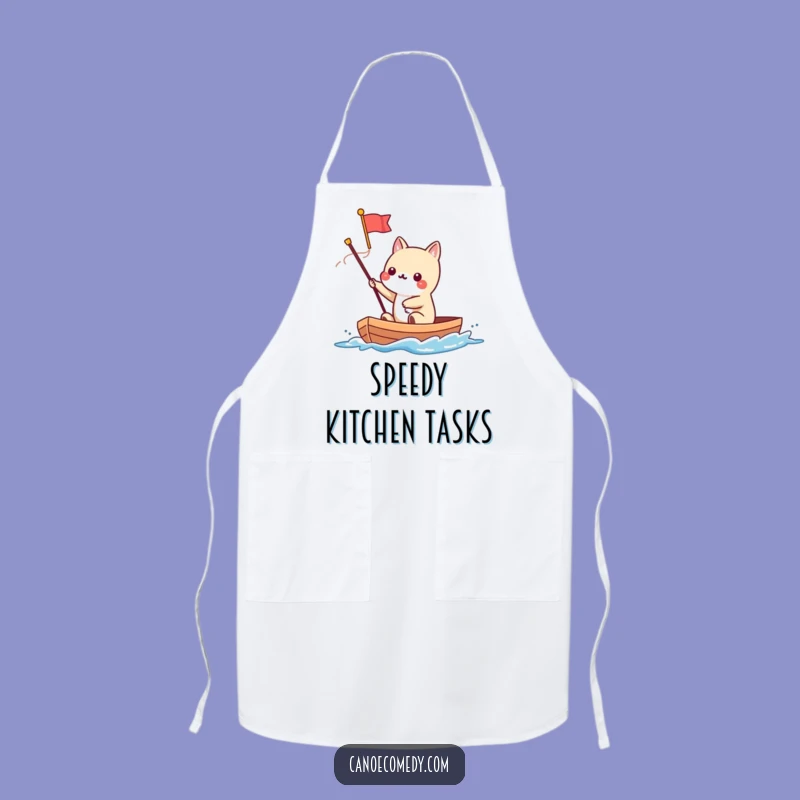 Funny Kawaii Canoe Flag Apron: Cute Animal's Kitchen Speed Wear