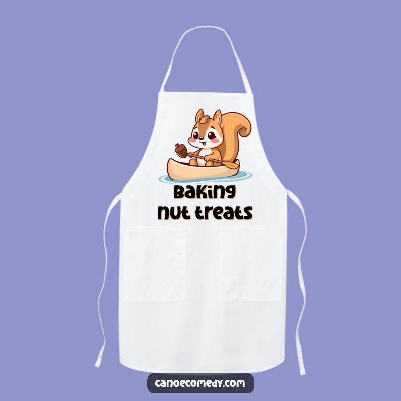 Funny Squirrel Canoe Apron - Acorn Hunter Kitchen Fun & Excited Gift