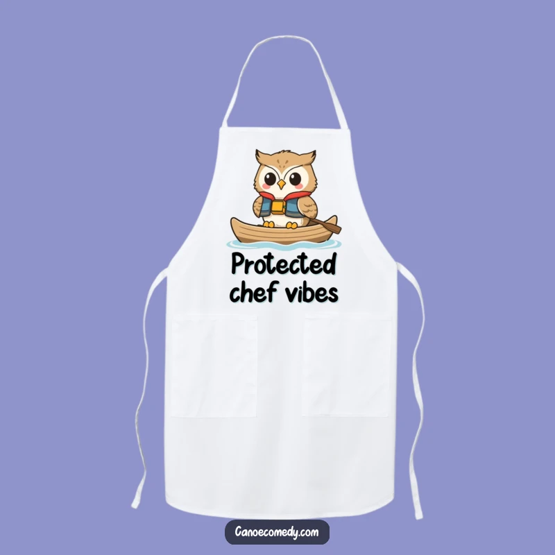 Funny Happy Owl Life Vest Apron: Cook with Calm and a Smile