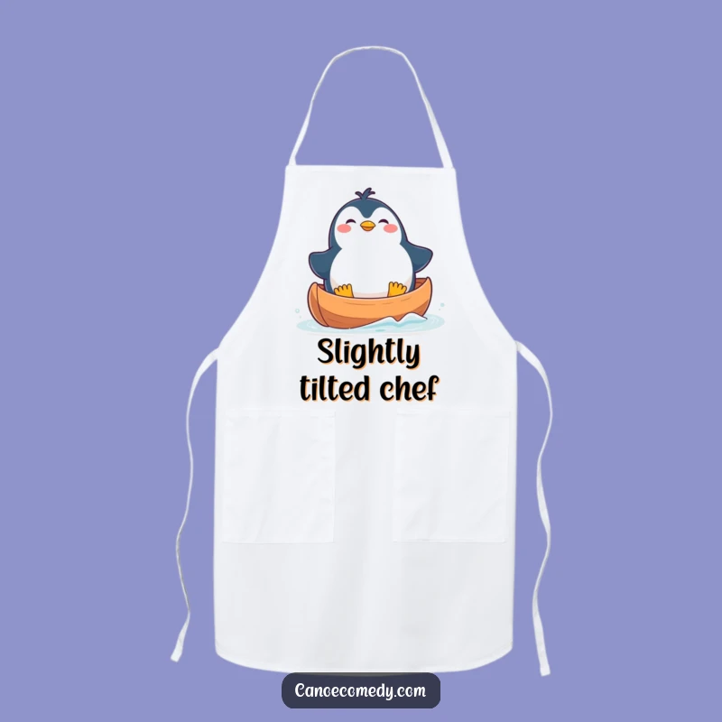 Funny Penguin Canoe Apron: Kawaii Chef Penguin for Kitchen Fun, Great Funny Gift