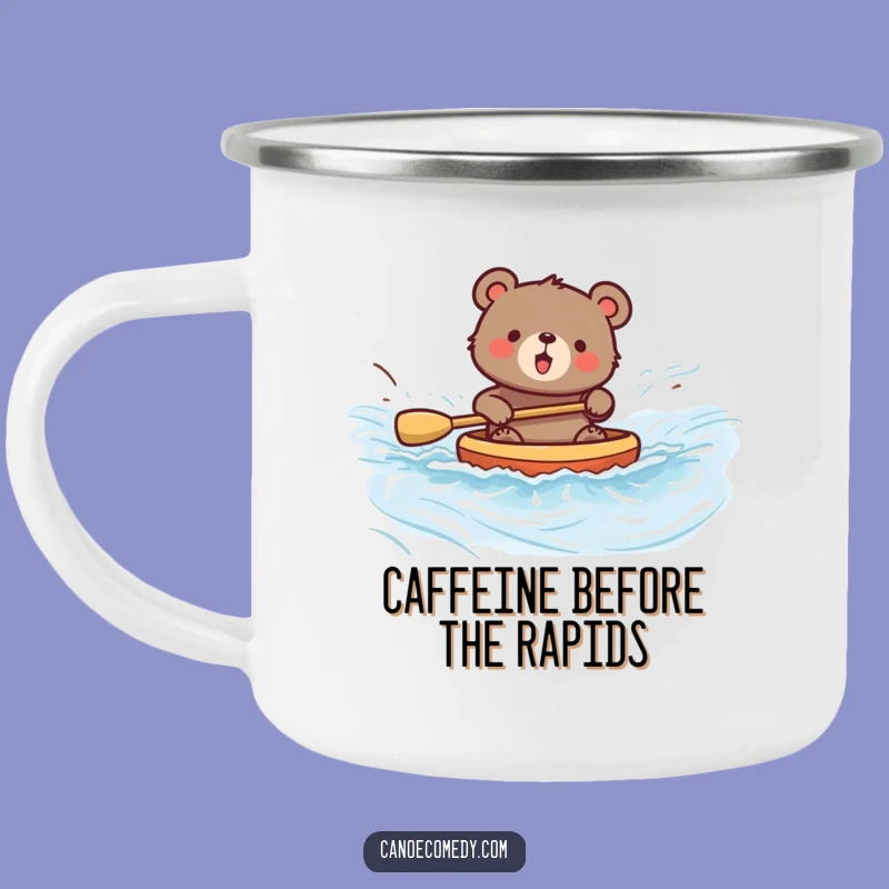 Funny Bear Paddling Camping Mug: Durable & Hilarious Outdoor Adventure Sipper