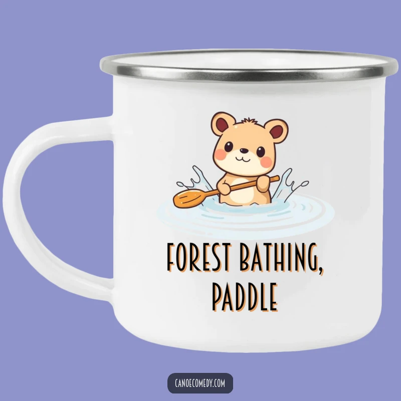 Funny Animal River Splash Camping Mug: Playful Paddle Drinkware for Outdoors