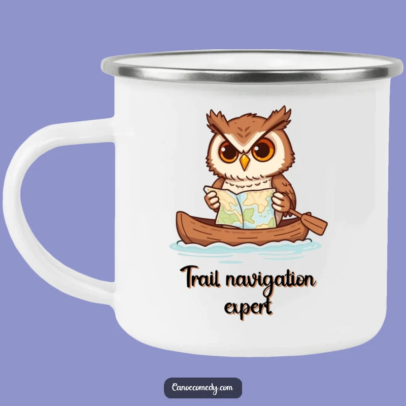 Funny Determined Owl Canoe Camping Mug: Sip & Laugh on Your Next Adventure