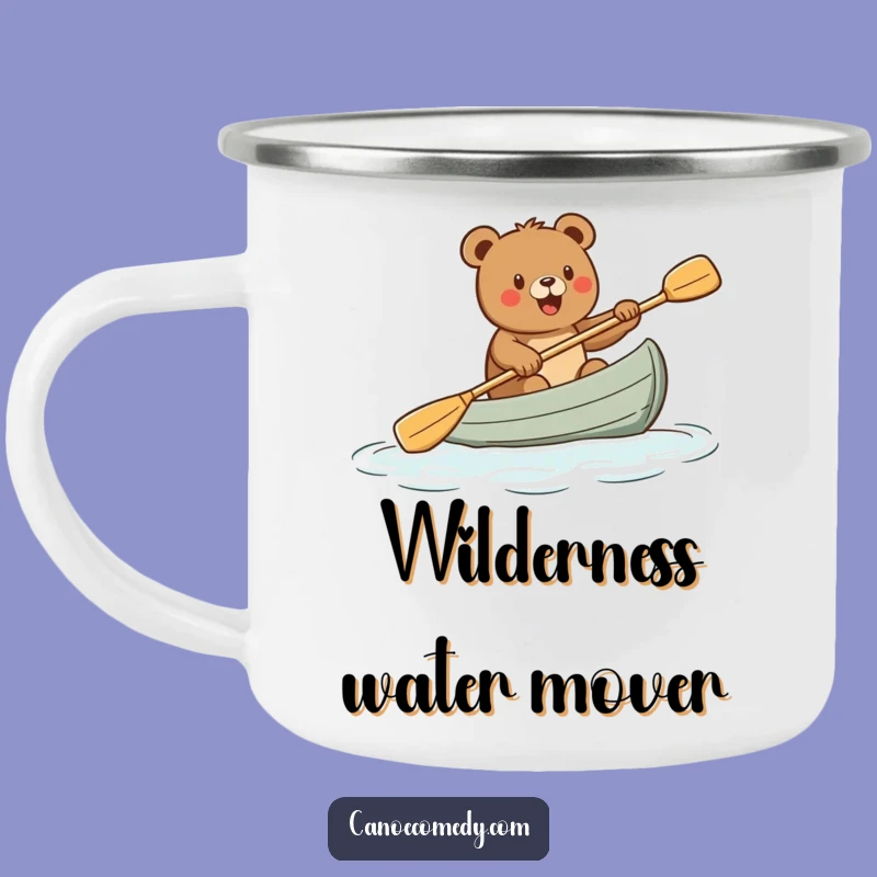 Funny Excited Bear Paddling Canoe Camping Mug - Adventure Fuel!