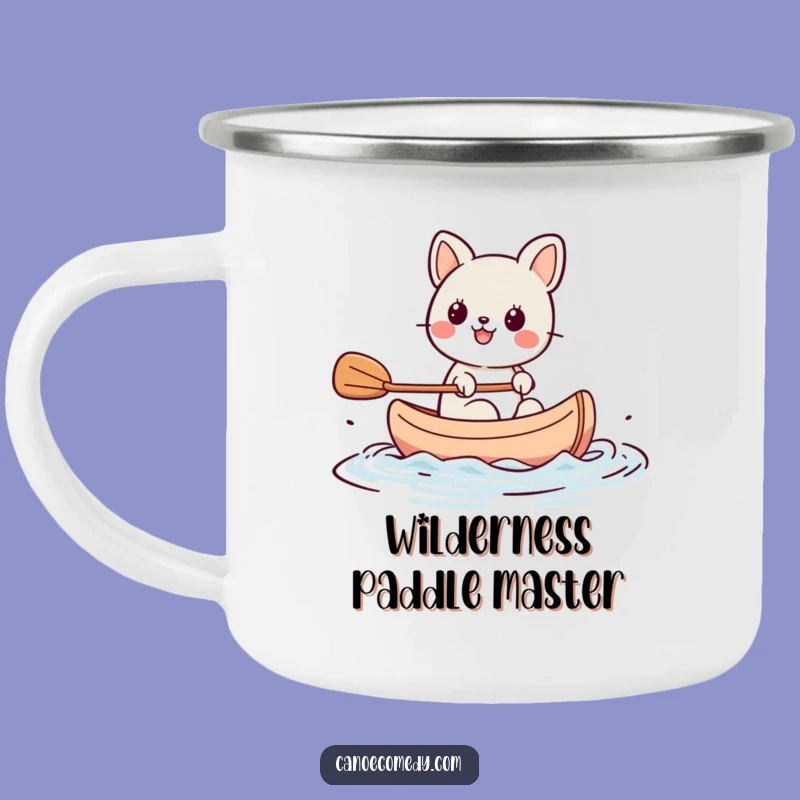 Funny Kawaii Animal Paddling Canoe Camping Mug, Adventure Gift for Outdoorsy Fun