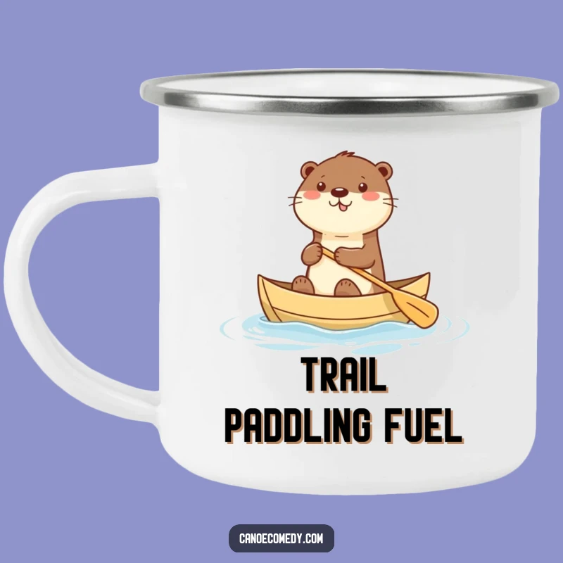 Funny Kawaii Otter Canoe Camping Mug: Outdoor Fun, Cute Funny Gift