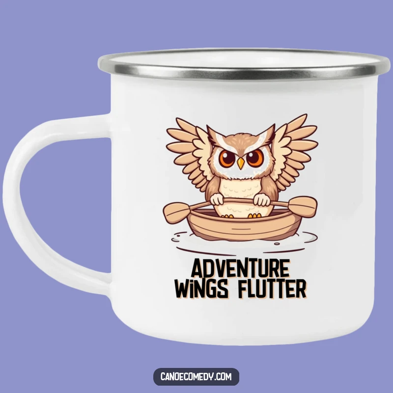 Funny Owl Paddling Canoe Camping Mug: Adventure Fuel for Your Brew