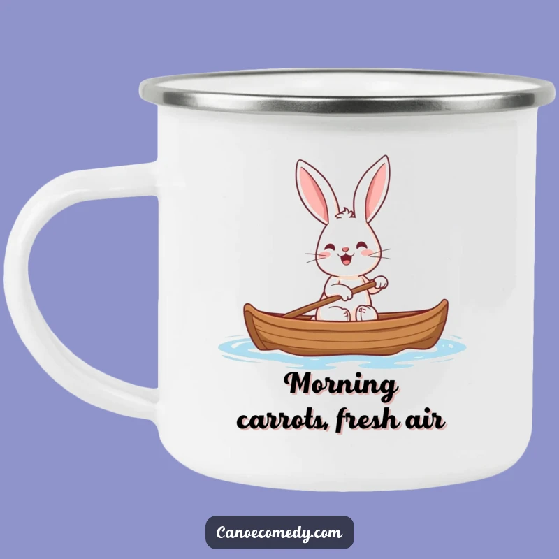 Funny Rabbit Canoe Camping Mug: Durable & Hilarious Bunny Outdoor Sipper