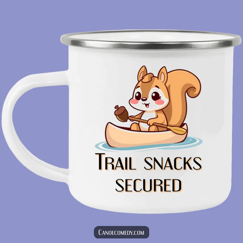 Funny Squirrel Canoe Camping Mug - Acorn Treasure Hunt & Excited Gift
