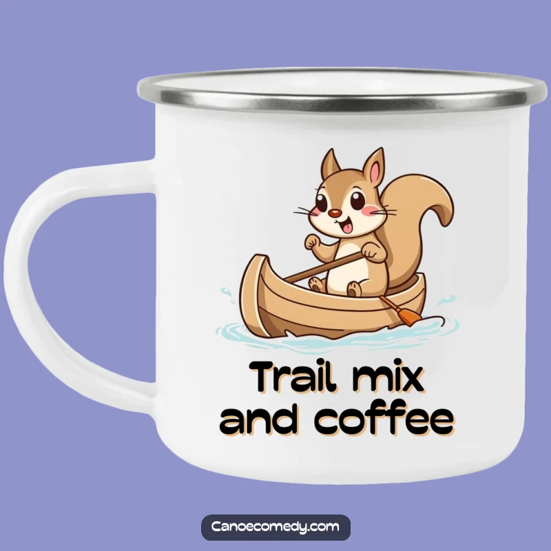 Funny Squirrel Canoe Camping Mug: Durable & Hilarious Outdoor Adventure Sipper