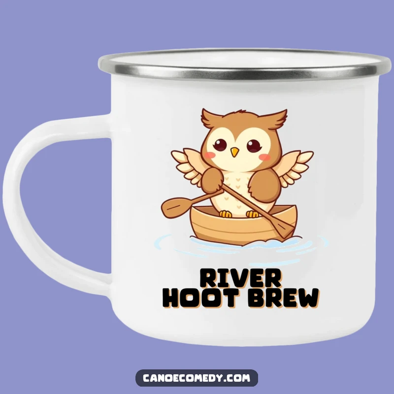 Funny Owl Canoe Trip Camping Mug: Adventure and Tranquility