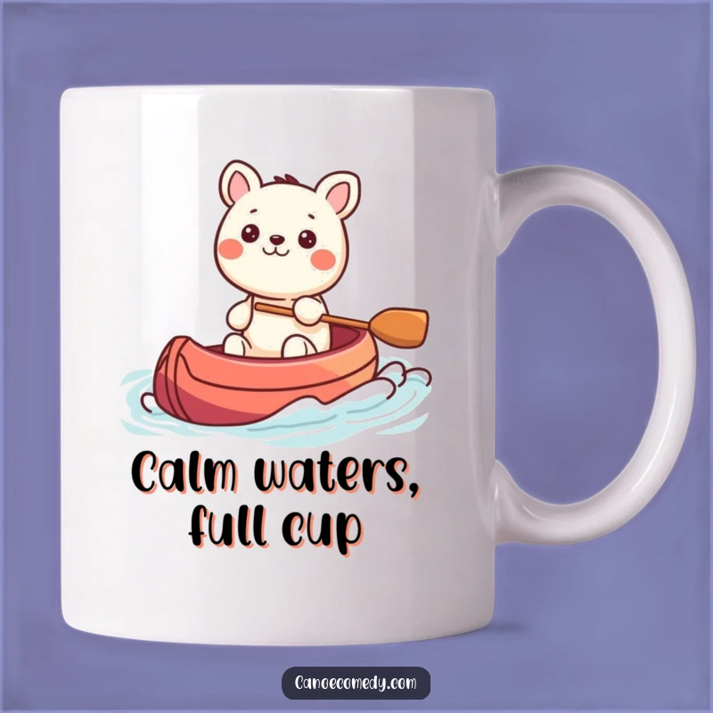 Funny Kawaii Animal Steering Canoe Mug, Perfect Gift for Calm Adventurers