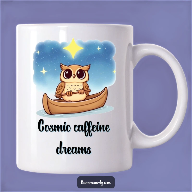 Funny Wonder Owl Starry Sky Mug: Magical Gift for Dreamers and Stargazers