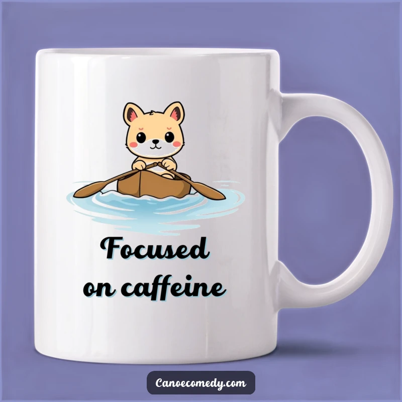Funny Determined Animal Canoe Mug: Hilarious Navigating Gift for Adventurous Souls
