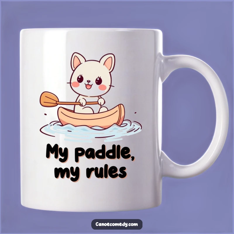 Funny Kawaii Animal Enthusiast Paddling Canoe Mug, Perfect Gift for Adventurers