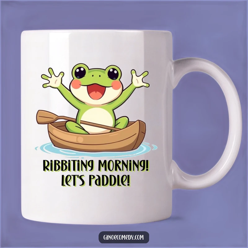 Funny Kawaii Frog Canoe Mug: Exciting Adventure Gift for Nature Lovers
