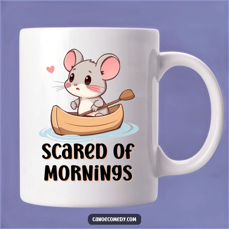 Funny Mouse Canoe Fear Mug - Hilarious Small Creature Adventure Gift