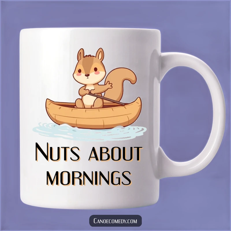 Funny Squirrel Canoe Balance Mug - Hilarious Wildlife Adventure Gift