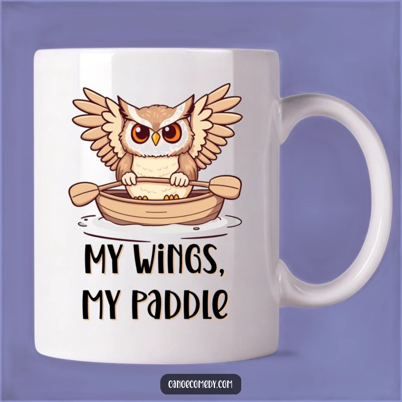 Funny Owl Paddling Canoe Mug: The Perfect Gift for Determined Outdoor Enthusiasts
