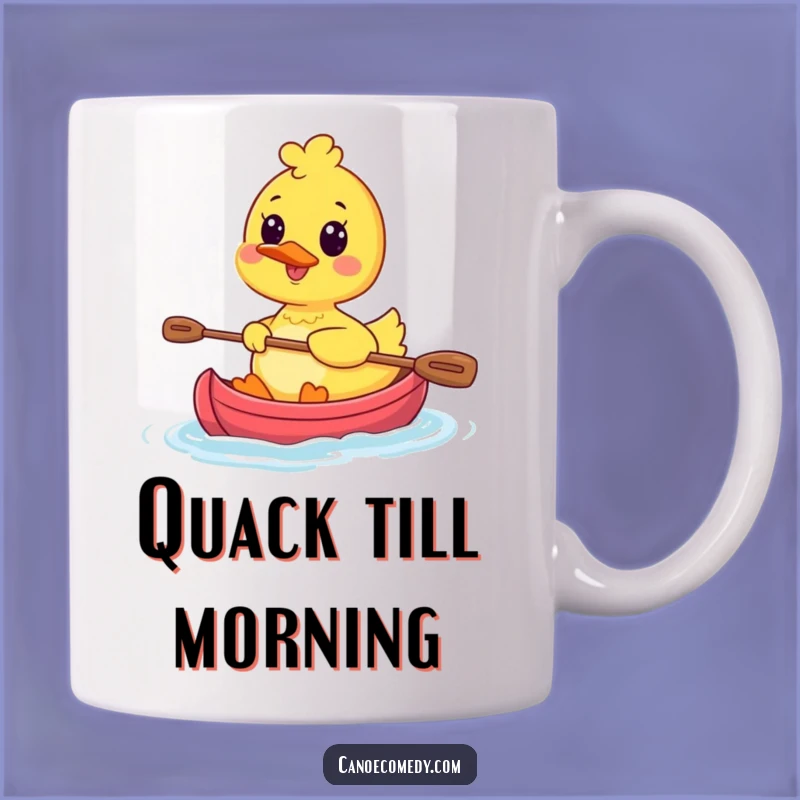 Funny Kawaii Duck Canoe Mug - Adorable & Hilarious Paddling Gift