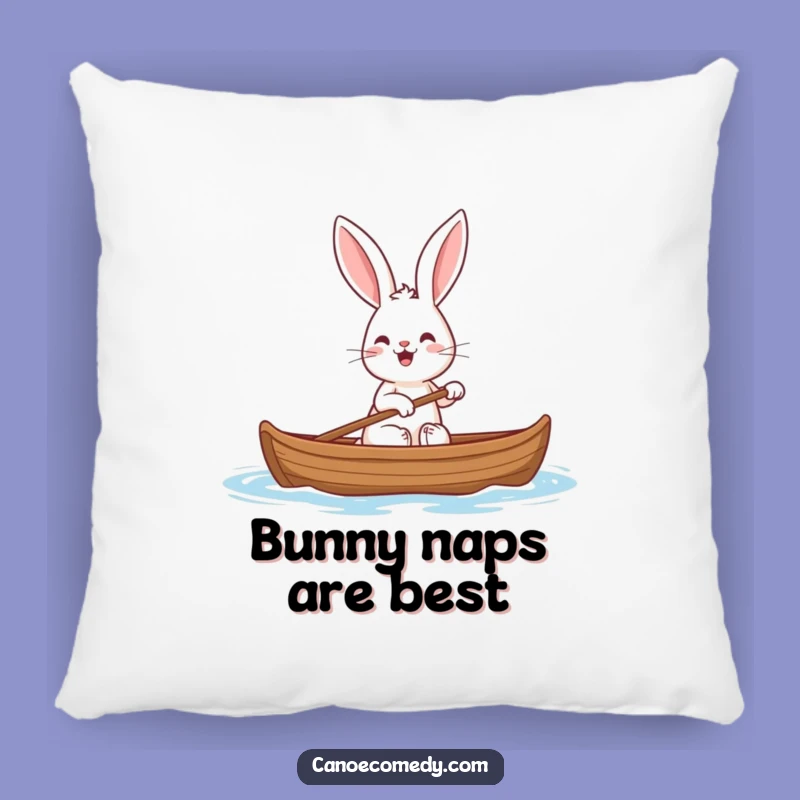 Funny Rabbit Canoe Pillow: Comfy & Hilarious Bunny Accent Decor
