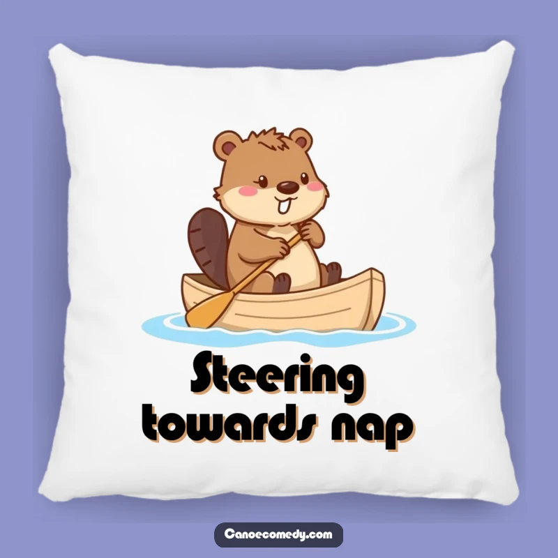 Funny Beaver Canoe Tail Rudder Pillow - Cozy and Hilarious Home Decor