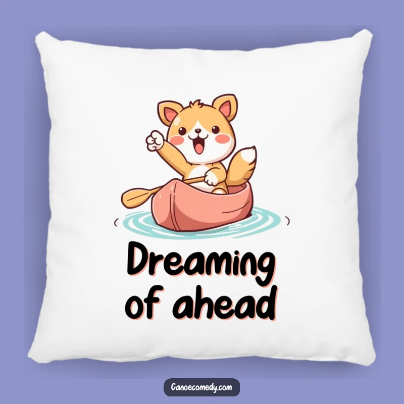 Funny Kawaii Canoe Adventure Pillow: Cute Animal's Journey Comfort Cushion