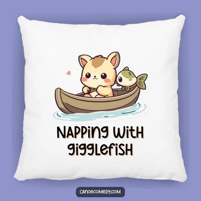 Funny Kawaii Canoe Fish Pillow: Cute Animal's Amused Companion Cushion
