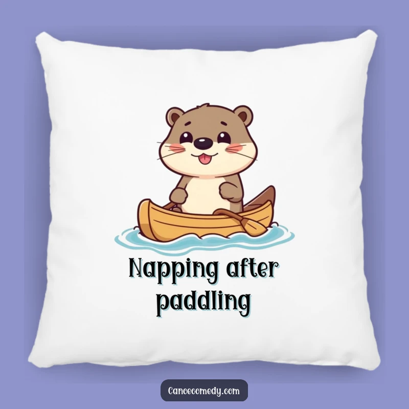 Kawaii Otter Canoe Pillow: Comfy Funny Cushion for Otter Fans, Sweet Funny Gift