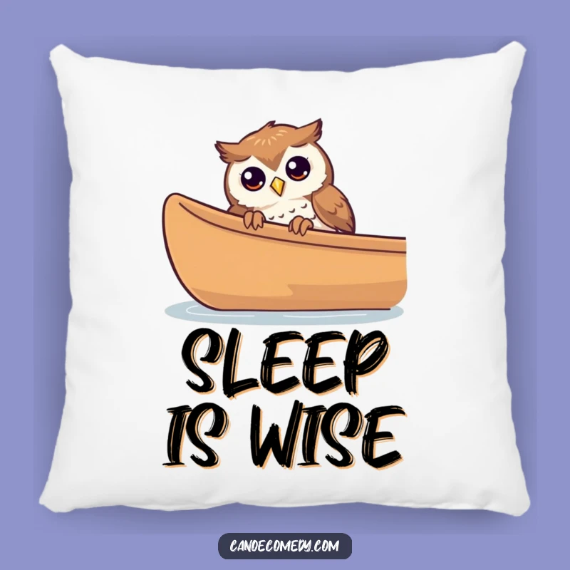 Funny Owl Canoe Pillow - Cozy Peeking Comfort & Humor Gift