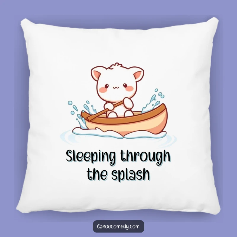 Funny Kawaii Animal Splashing Canoe Pillow, Cozy Gift for Playful Dreams