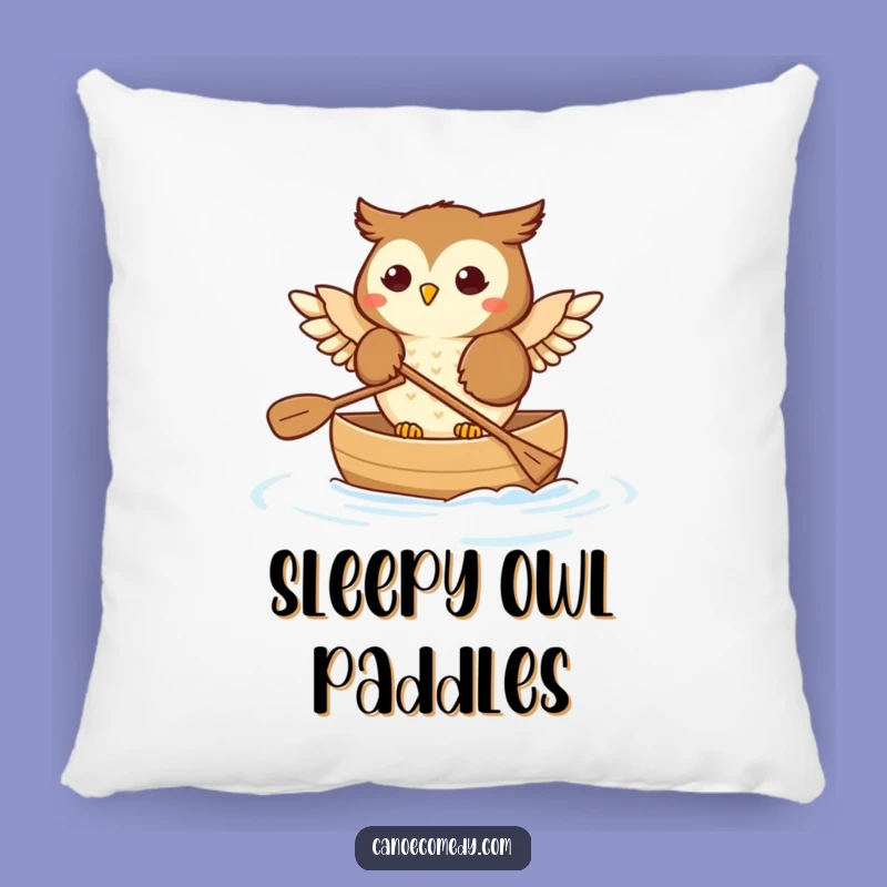 Funny Owl Canoe Trip Pillow: Soft Comfort with a Gentle Touch
