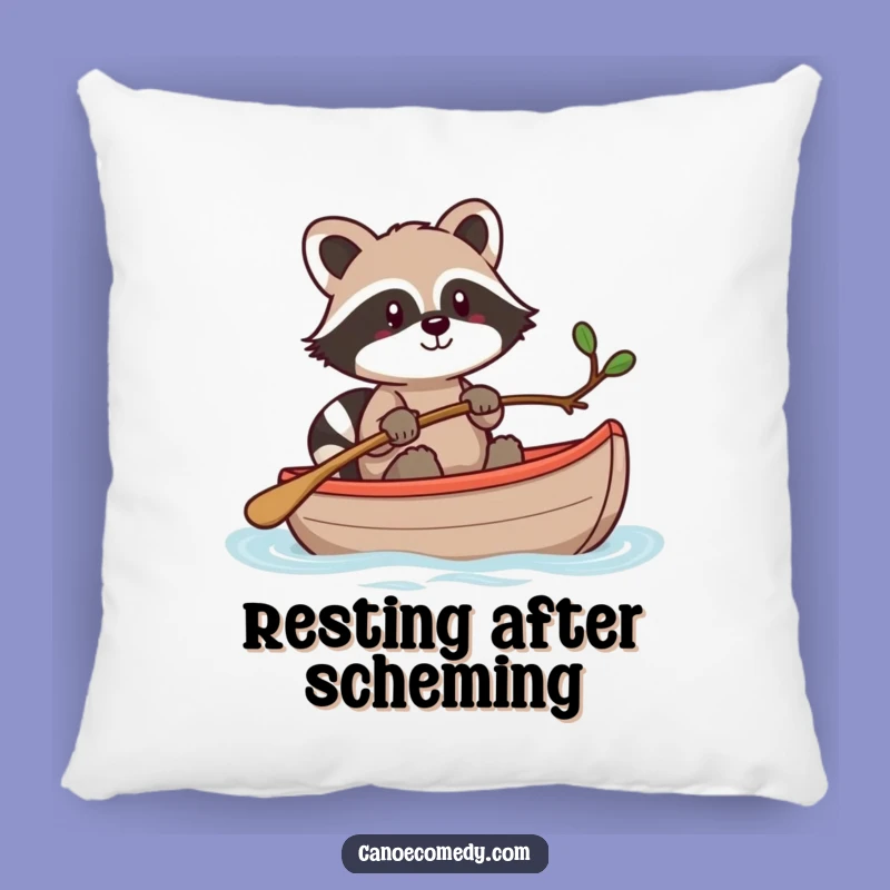 Soft Funny Kawaii Raccoon Canoe Pillow: Cozy & Hilarious Comfort Gift