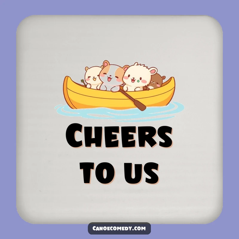 Funny Animal Canoe Giggles Coasters: Protect Surfaces with Humor, a Perfect Funny Gift Set