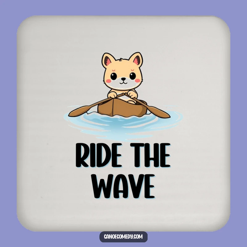 Funny Determined Animal Canoe Coaster: Protect Surfaces with Paddle Power
