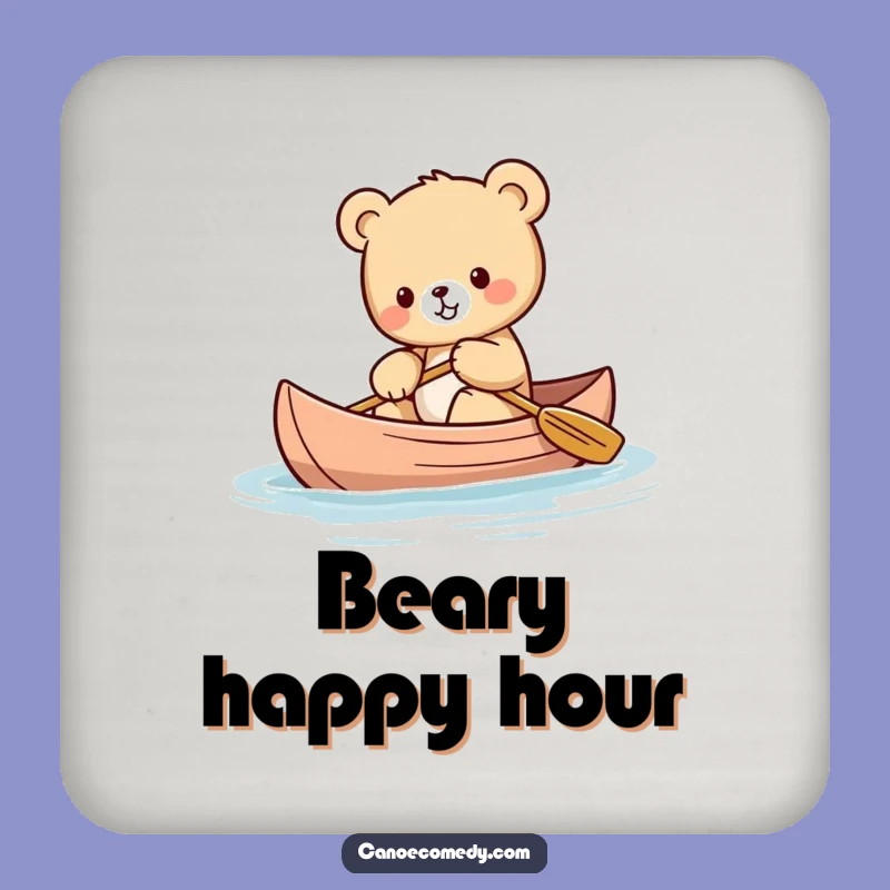 Funny Kawaii Bear Coasters - Adorable Drink Protection, Perfect Gift