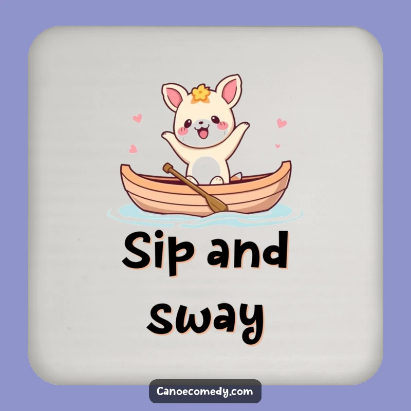 Funny Kawaii Canoe Dance Drink Coaster: Cute Animal's Joyful Table Protector Gift