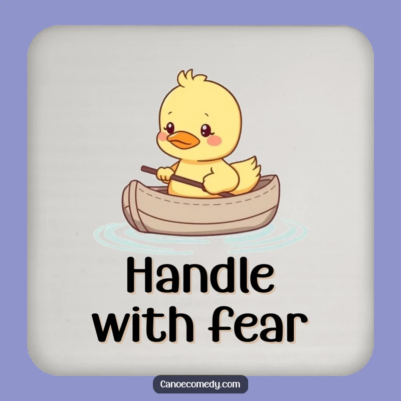 Funny Kawaii Duckling Canoe Coaster Set, Shy Humorous Protection for Tables