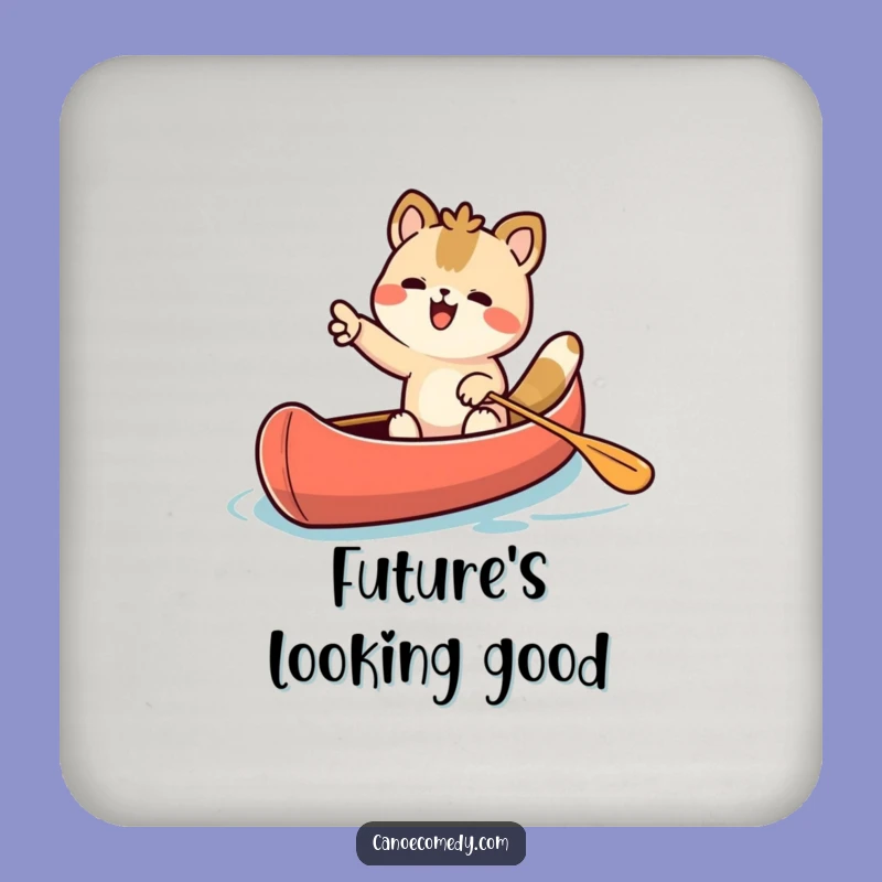 Funny Kawaii Animal Canoe Coaster - Cheers to Adventure Gift!