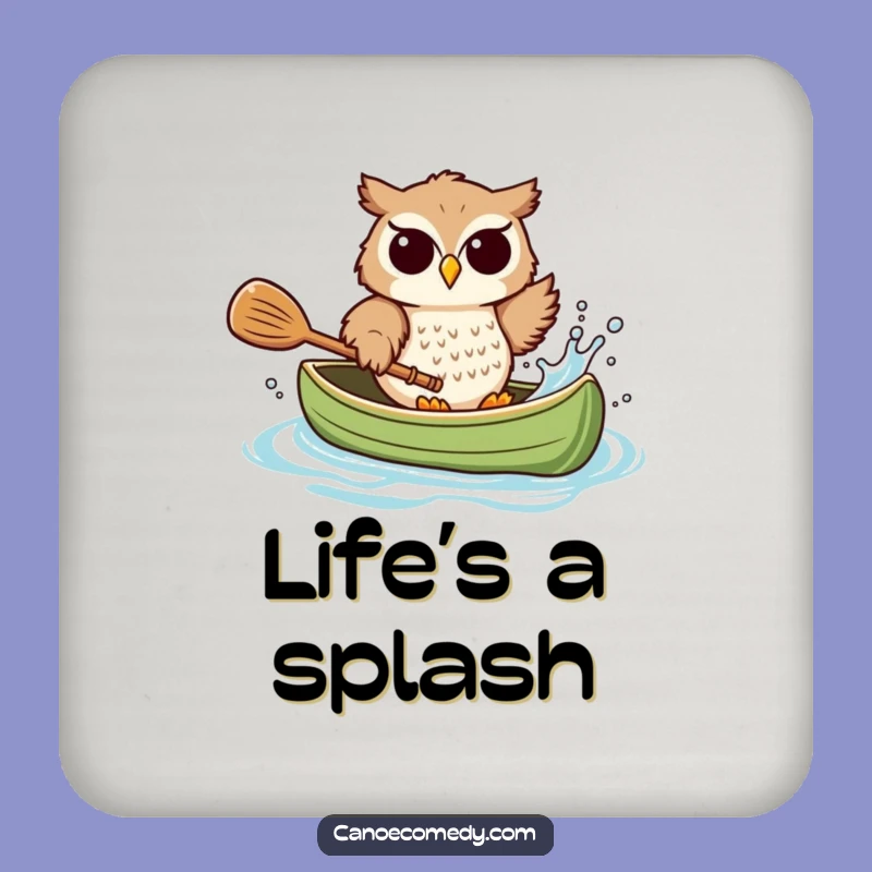 Funny Playful Owl Canoe Splash Coaster: Protect Your Surfaces with Fun