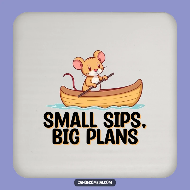 Funny Mouse Captain Canoe Coasters: Protect Surfaces with Small-Scale Bravery, Funny Gift