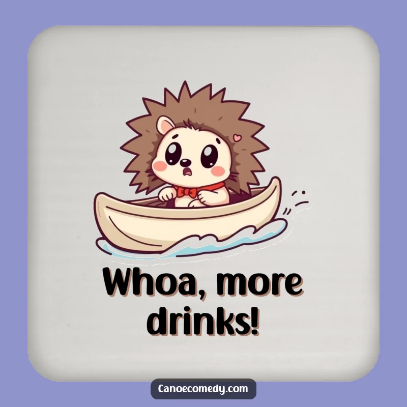 Funny Kawaii Hedgehog Coasters - Surprised Drink Protection, Perfect Gift
