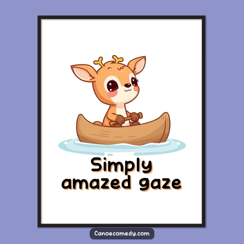 Funny Deer Wonder Canoe Poster: Bring Enchantment and Humor Home