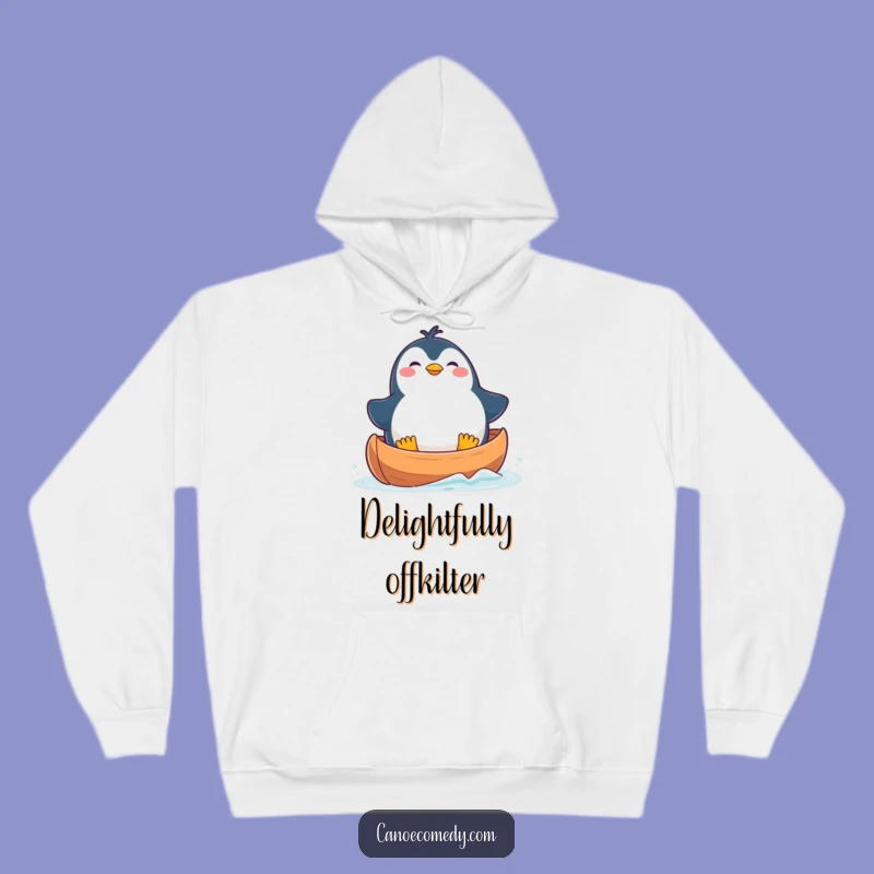 Kawaii Penguin Canoe Hoodie: Cozy Funny Wear for Penguin Lovers, Awesome Funny Gift