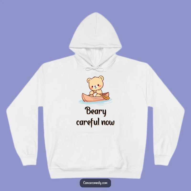 Funny Kawaii Bear Hoodie - Cozy and Adorable Canoe Adventure Gift
