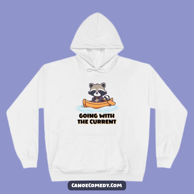 Funny Kawaii Raccoon Hoodie - Cozy Canoe Adventure & Cute Gift